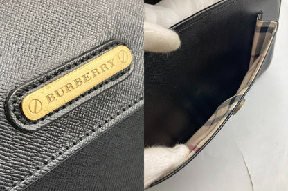 BURBERRY バーバリー ワンショルダーバッグ レディース レザー フォーマル ブラック 中古 D4