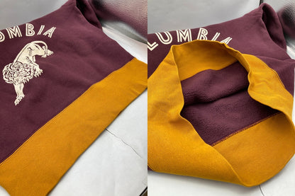 FREEWHEELERS フリーホイーラーズ COLUMBIA フロッキープリント 両Vガゼット スウェット サイズ36 メンズ 中古 D4