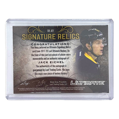 Leaf NHLカード ULTIMATE SIGNATURE RELICS JACK EICHEL 4/5 #SR-JE1 中古 IT1
