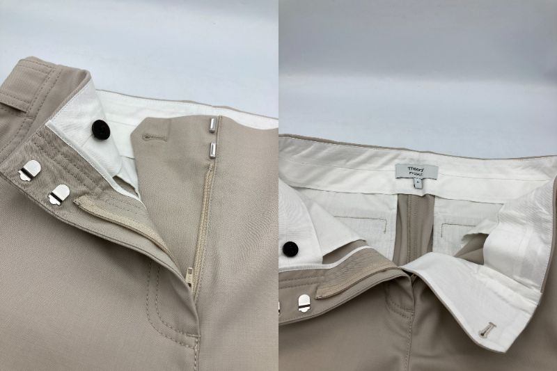 Theory セオリー ギャバジン ストレートワイドパンツ Tailor GAB WP401A サイズ0 中古 D4