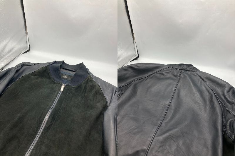 HUGO BOSS ヒューゴボス ラムレザー/スエード ブルゾン レザー  