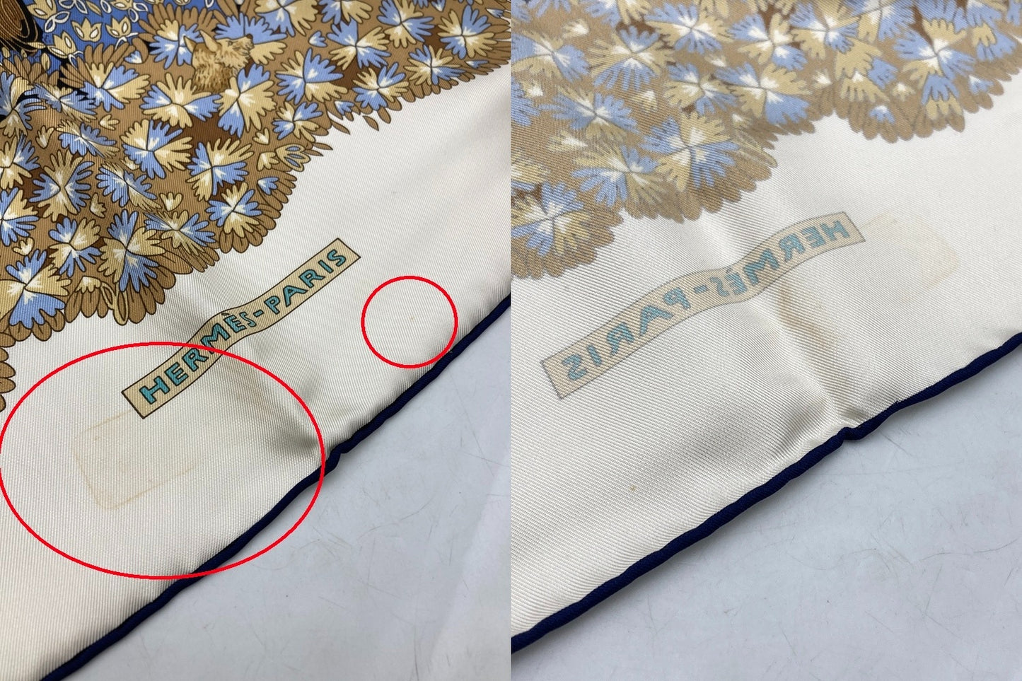 HERMES エルメス カレ90 OMBRES ET LUMIERES 影と光 シルクスカーフ 中古 D4