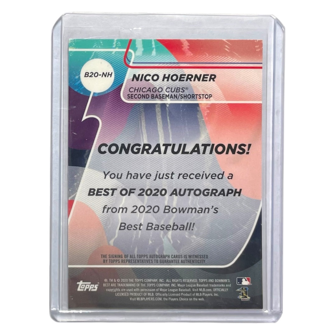 TOPPS MLBカード BOWMAN'S BEST NICO HOERNER CHICAGO CUBS #B20-NH 中古 IT2