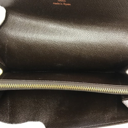 LOUIS VUITTON ルイヴィトン ダミエ エベヌ ポルトフォイユサラ 長財布 2つ折り 旧型 ブラウン N61734 中古 T1