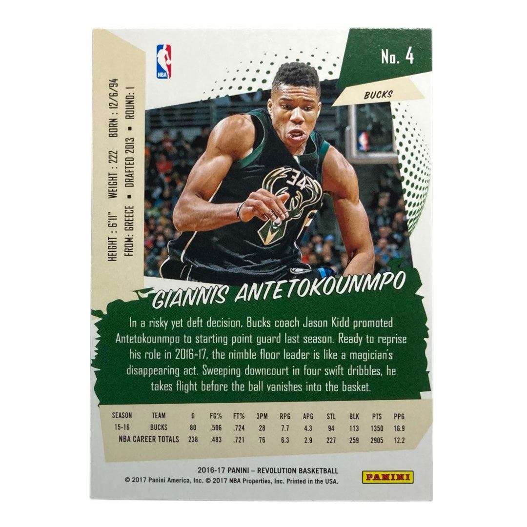 PANINI NBAカード REVOLUTION GIANNIS ANTETOKOUNMPO BUCKS #4 中古 IT2