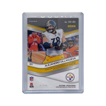 PANINI NFLカード SPECTRA VESTED VETERANS PRIZM ALEJANDRO VILLANUEVA PITTSBURGH STEELERS 17/25 #VV-AV 中古 IT1