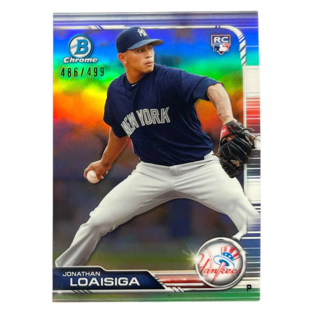 TOPPS MLBカード BOWMAN CHROME JONATHAN LOAISIGA NEW YORK YANKEES /499 #12 中古 IT2