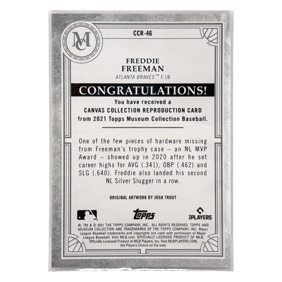 TOPPS MLBカード MUSEUM COLLECTION FREDDIE FREEMAN ATLANTA BRAVES #CCR-46 中古 IT1