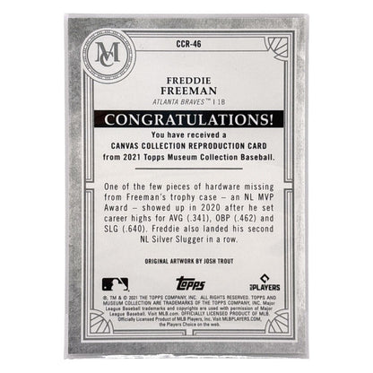 TOPPS MLBカード MUSEUM COLLECTION FREDDIE FREEMAN ATLANTA BRAVES #CCR-46 中古 IT1