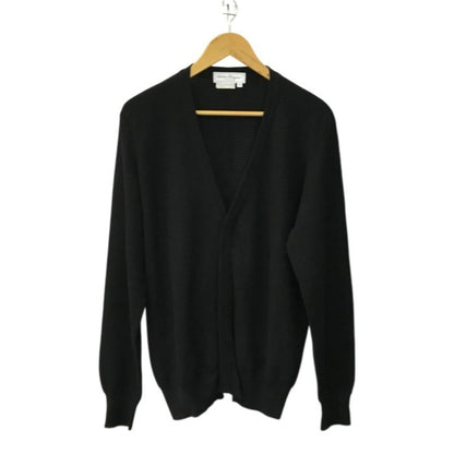 Salvatore Ferragamo フェラガモ カーディガン メンズ ウール 長袖 薄手 比翼仕立て ブラック XLサイズ 中古 T1