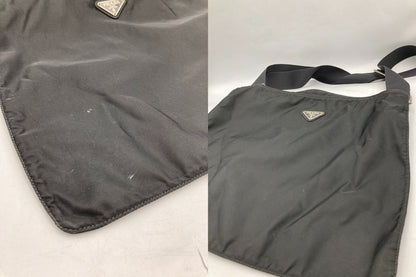 PRADA プラダ テスート 三角プレート ショルダーバッグ 中古 D4