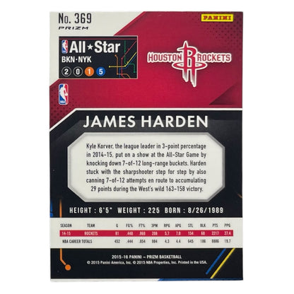 PANINI NBAカード PRIZM JAMES HARDEN ROCKETS #369 中古 IT2