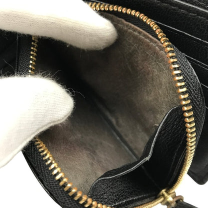 PORTER GIRL GEM ポーターガール 財布 レディース 2つ折り レザー ホック L字ファスナー ブラック 109-03820 中古 T1