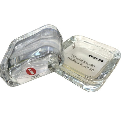 IITTALA イッタラ VITRIINI ビトリーニ アクセサリーケース クリア 60mm×60mm 中古 Y1