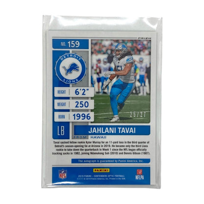 PANINI NFLカード CONTENDERS OPTIC PRIZM JAHLANI TAVAI DETROIT LIONS 25/27 #159 中古 IT2