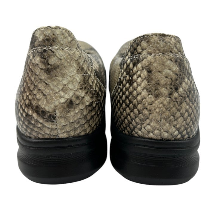 fitfit フィットフィット パイソン調 レザー バレエ スニーカー 23.5cm 靴 シューズ レディース 中古 W４