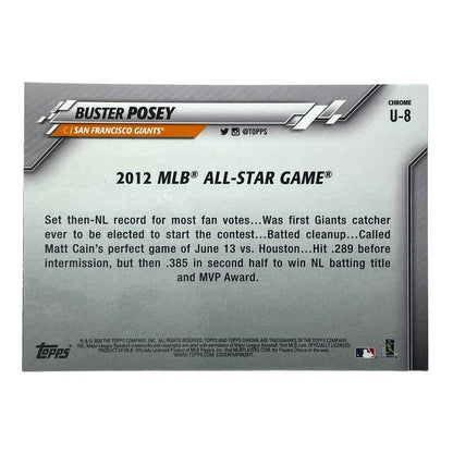 TOPPS MLBカード CHROME BUSTER POSEY SAN FRANCISCO GIANTS #U-8 中古 IT2