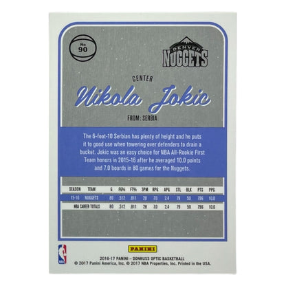 PANINI NBAカード DONRUSS OPTIC NIKOLA JOKIC DENVER NUGGETS #90 中古 IT2