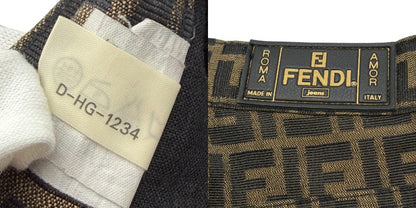 FENDI フェンディ ズッカ パンツ レディース 27インチ ボトムス 総柄 ブランド ストレート 中古 W４