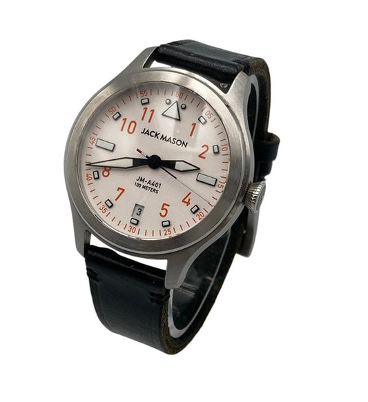 JACK MASON ジャックメイソン アビエーション Rescue Orange JM-A401-005 腕時計 クオーツ 中古 D4