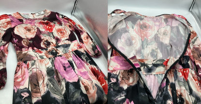 blugirl ブルーガール ビジュー付き 花柄 ワンピース サイズ IT42 レディース 長袖 中古 D4