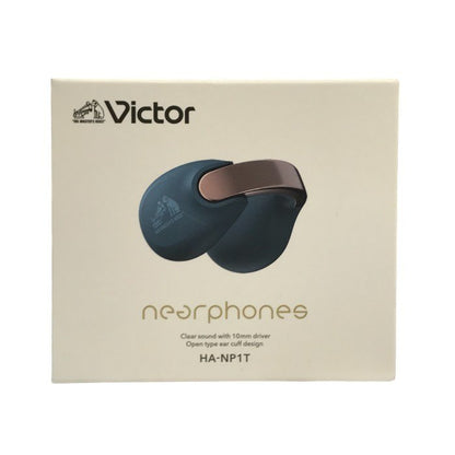 Victor nearphones 完全ワイヤレスイヤホン ティールブルー 小型 軽量 防水 ハンズフリー 通話 HA-NP1T-A 中古 T1
