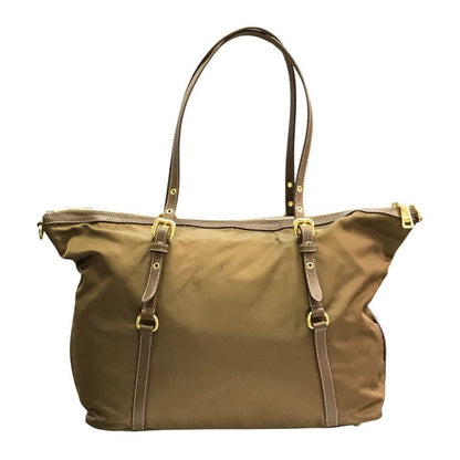 PRADA プラダ ショルダーバッグ レディース 2way ナイロン トート 三角プレート カーキ/ブラウン BR4253 中古 T1
