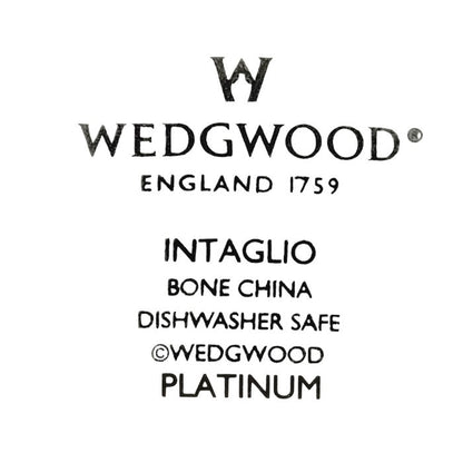 WEDGWOOD ウェッジウッド INTAGLIO インタグリオ PLATINUM プラチナ スクエアディッシュ 5C108200020 中古 H4