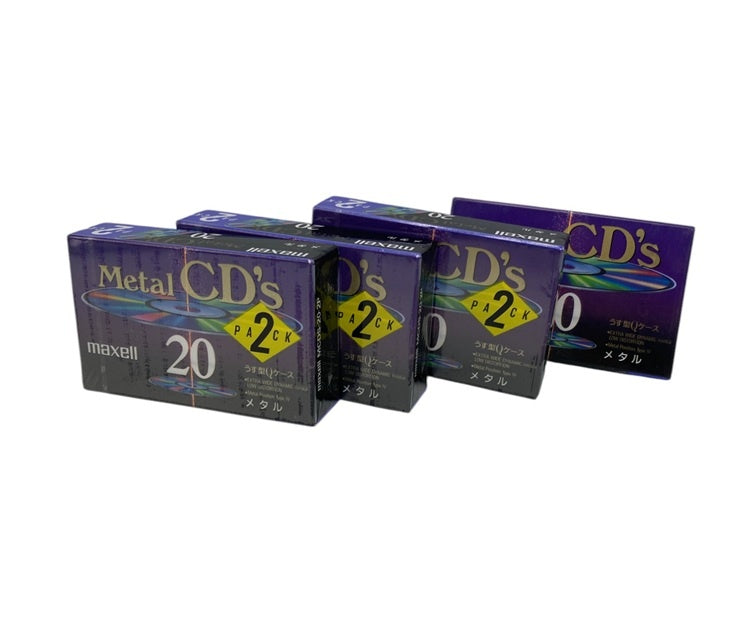 maxell Metal CD's 20分 カセットテープ 2PACK 3個セット＋1PACK 中古 D4
