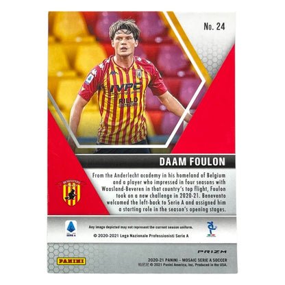 PANINI サッカーカード MOSAIC SERIE A PRIZM DAAM FOULON BENEVENTO CALCIO #24 中古 IT2