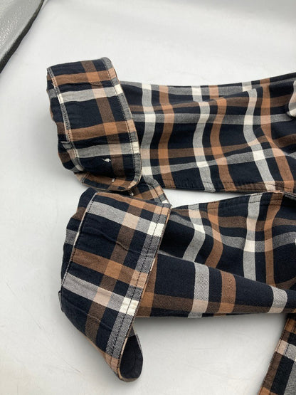 FRED PERRY フレッドペリー チェック柄 長袖シャツ ボタンダウン サイズS 中古 D4