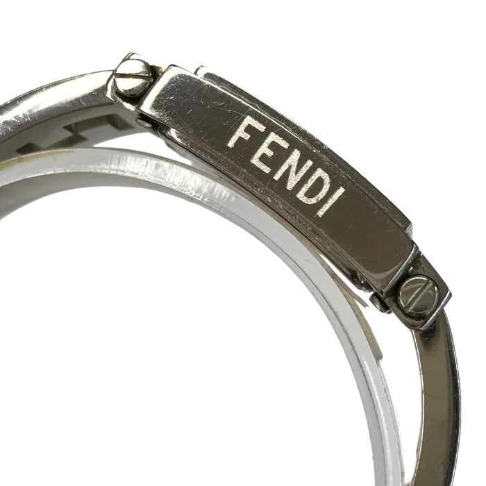 FENDI フェンディ クアドロ 腕時計 レディース アナログ クォーツ スクエアフェイス SS ホワイト/シルバー 002-6000L-754 中古 T1