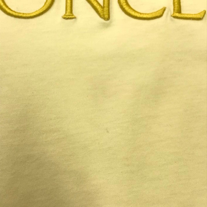 MONCLER モンクレール Tシャツ レディース 半袖 コットン ロゴ 刺繍 ワッペン イエロー XSサイズ J10938C00006 中古 T1