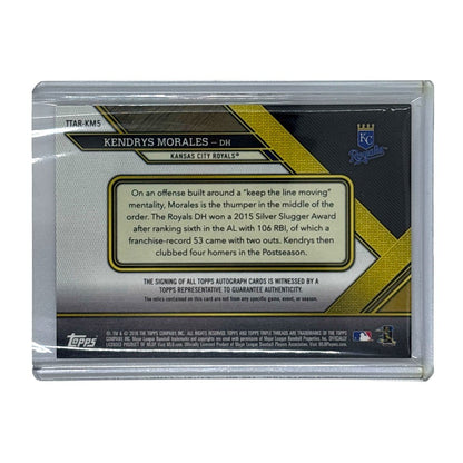 TOPPS MLBカード TRIPLE THREADS KENDRYS MORALES KANSAS CITY ROYALS /18 #TTAR-KM5 中古 IT1