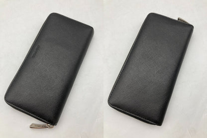 COACH コーチ レキシントン サフィアーノ レザー アコーディオン ジップ アラウンド F74769 長財布 中古 D4