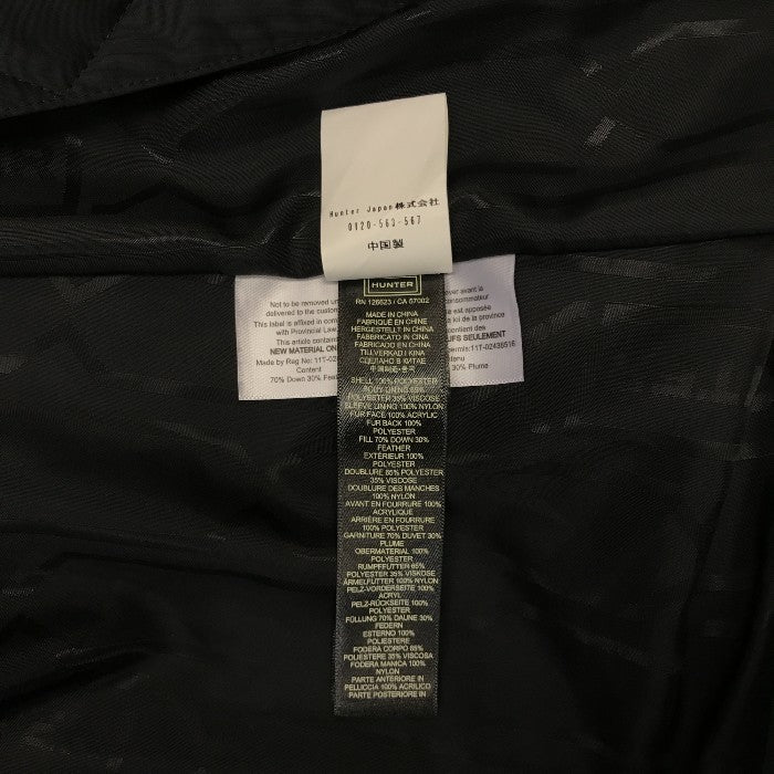 HUNTER ハンター ダウンコート レディース 冬 アウター ブラック  XSサイズ 中古 N1