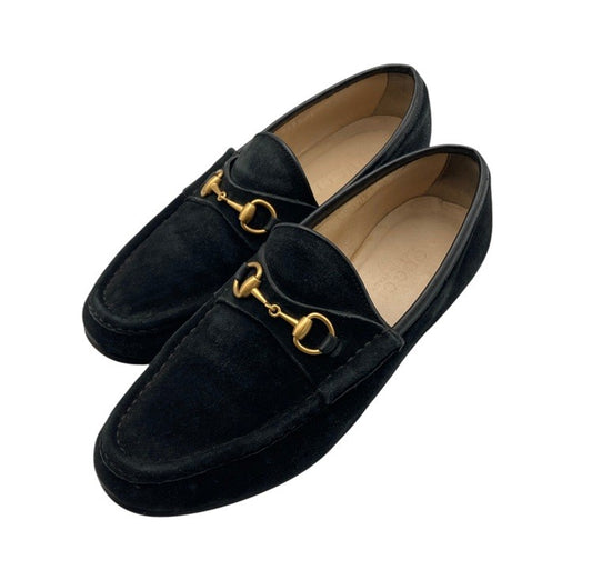 GUCCI グッチ スウェード ホースビットローファー サイズ 8 1/2 レディース 中古 D4