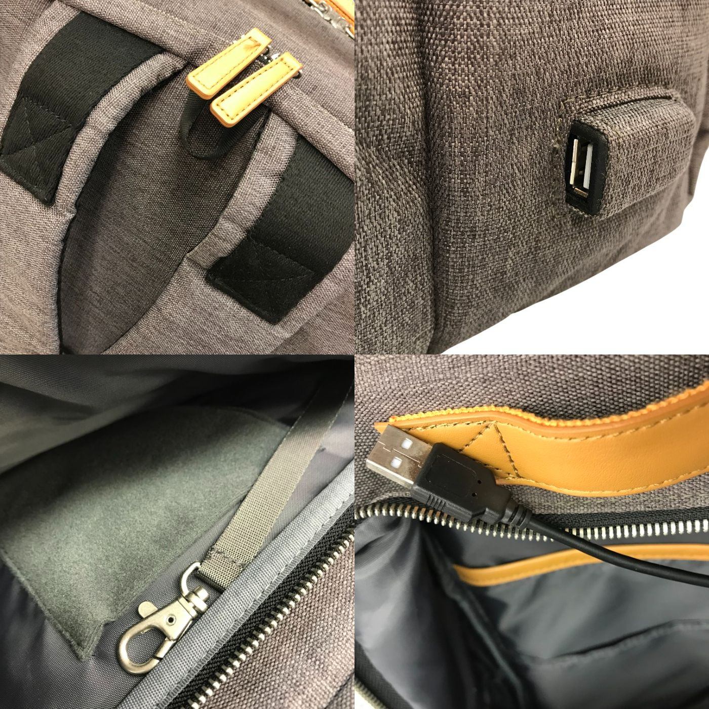 NORDACE Siena Pro 15 デイリースマートリュック グレー 20L バックパック 旅行 USB 多収納 中古 T1