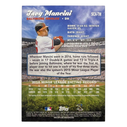 TOPPS MLBカード STADIUM CLUB TREY MANCINI BALTIMORE ORIOLES #SCA-TM 中古 IT2