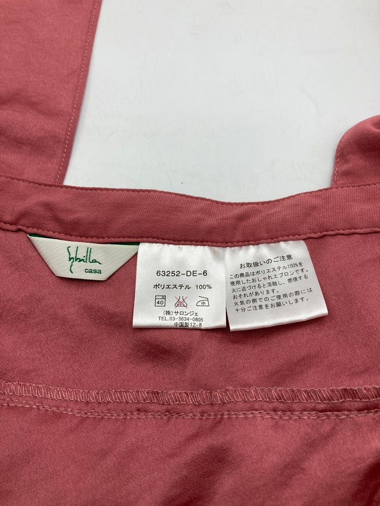 Sybilla casa シビラ カーサ フリル エプロン ピンク 中古 D4