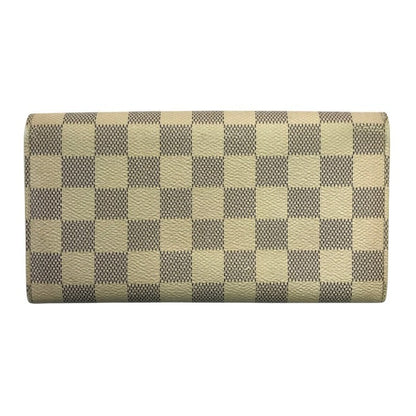LOUIS VUITTON ルイヴィトン ダミエ アズール  ポルトフォイユサラ 長財布 ユニセックス 2つ折り 旧型 ホワイト N61735 中古 T1