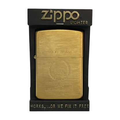 Zippo ジッポー 1932-1982 50th オイルライター SOLID BRASS 50周年記念 真鍮 中古 T1