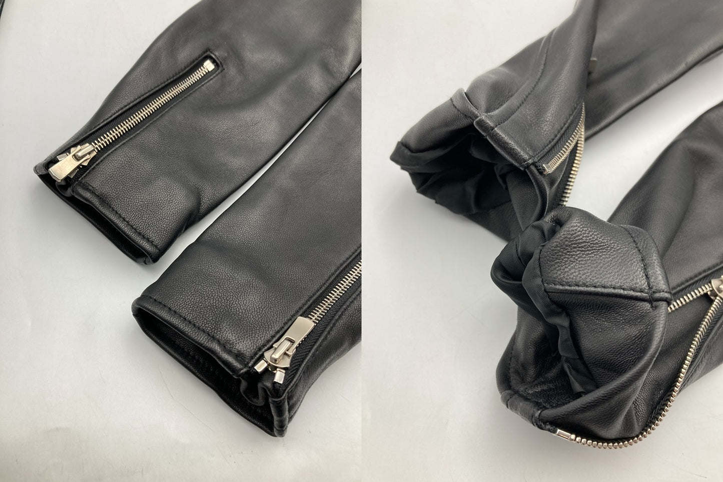 LE CIEL BLEU ルシェルブルー ラムレザー ダブルライダース ジャケット 19S64002-1 サイズ36 レディース 中古 D4