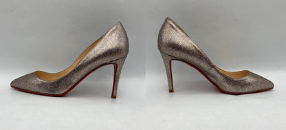 Christian Louboutin クリスチャンルブタン ピガール 85 グリッター ミニ パンプス サイズ35.5 レディース 中古 D4