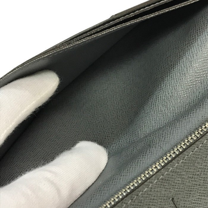 LOUIS VUITTON ルイヴィトン タイガ ポルトフォイユブラザ 長財布 メンズ 2つ折り シンプル 定番 グレー M32653 中古 T1