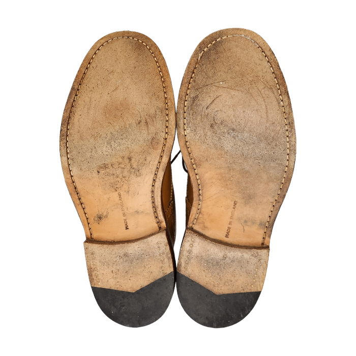 Tricher's トリッカーズ カントリーブーツ メンズ レザー レースアップ ウイングチップ ブラウン S634 STOW 中古 T1