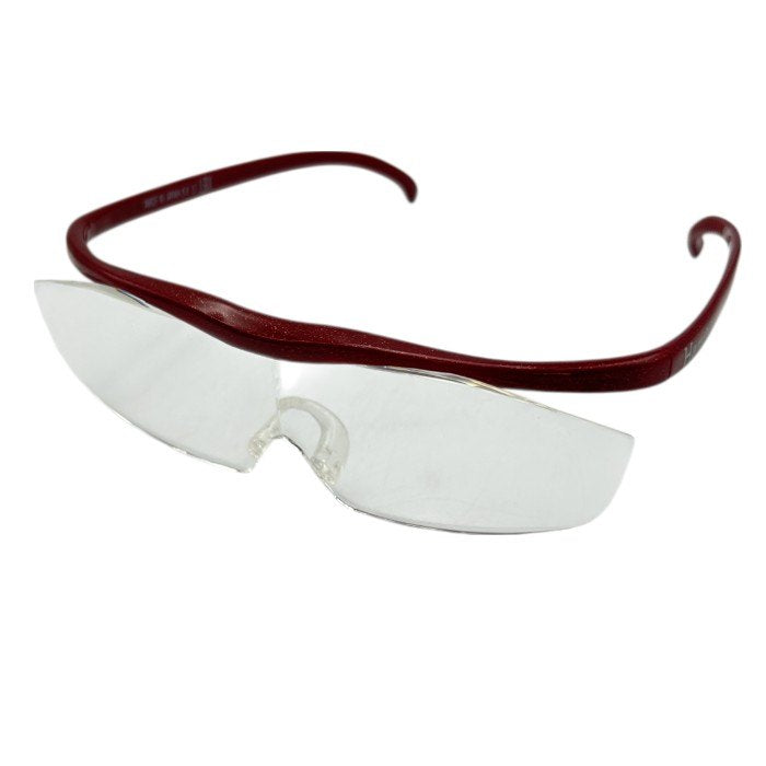 Hazuki ハズキルーペ ラージ 1.6倍 クリアレンズ レッド 拡大鏡 文字見やすい 中古 W４