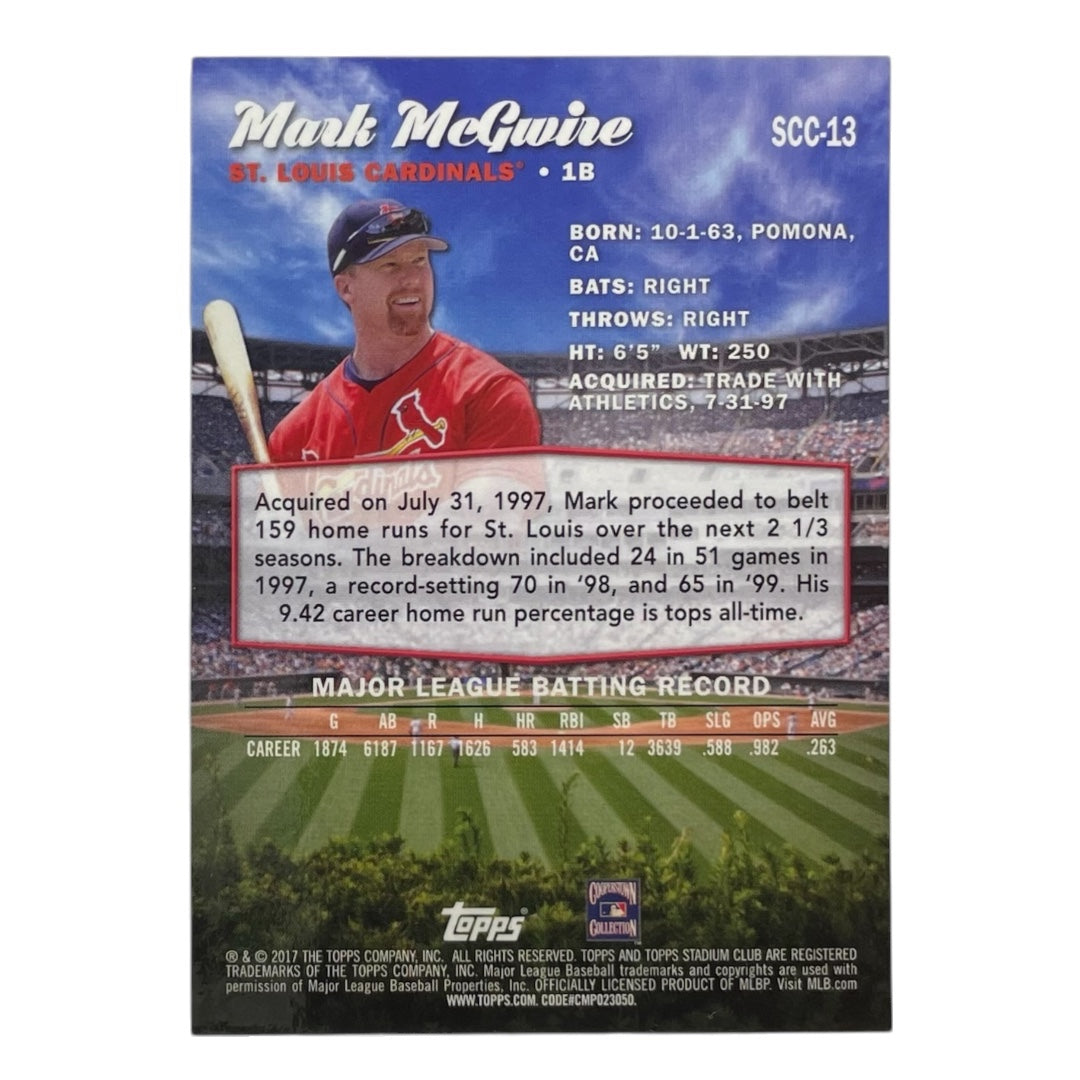 TOPPS MLBカード STADIUM CLUB MARK MCGWIRE ST. LOUIS CARDINALS #SCC-13 中古 IT2