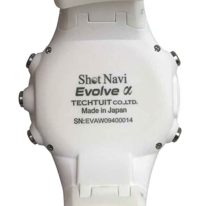 Shot Navi Evolve α GPSゴルフナビ ウォッチ ホワイト 1.4インチカラー液晶 高低差目安距離 競技モード搭載 自動飛距離計測 ゴルフ距離計 中古 T1