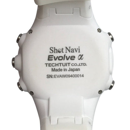 Shot Navi Evolve α GPSゴルフナビ ウォッチ ホワイト 1.4インチカラー液晶 高低差目安距離 競技モード搭載 自動飛距離計測 ゴルフ距離計 中古 T1